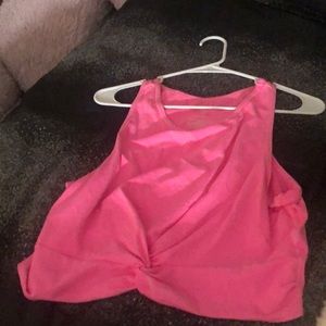 Hot pink crop top